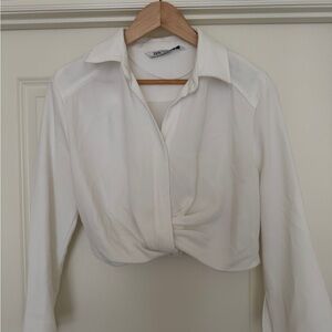 Zara Cream Button Down Women's Shirt